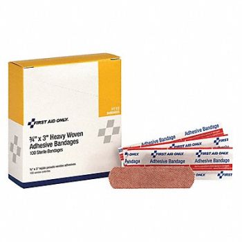FIRST AID ONLY Adh Bandage Fabric 3/4 W 100/Box PK100, 41CP80