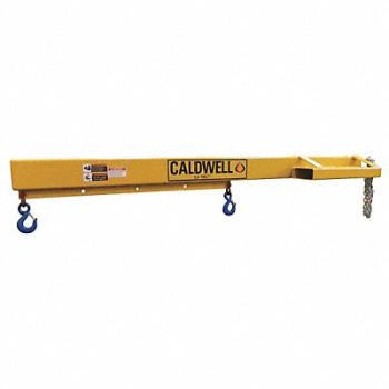 CALDWELL Forklift Boom 8 ft 4000 Lb Fixed Hooks, 41D505