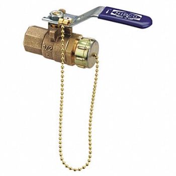 NIBCO Bronze Ball Valve FNPT x Hose Cap 3/4 in, 41E386