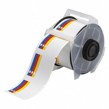 BRADY Label Vinyl Red/Blue/Yellow/White, 41F234
