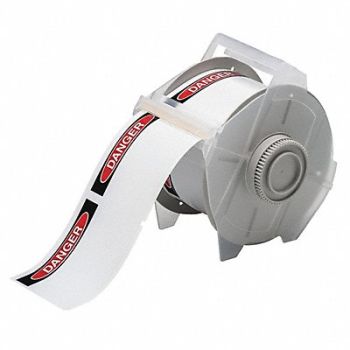 BRADY Label Vinyl Red/White/Black, 41F244