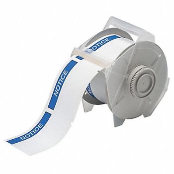 BRADY Label Vinyl White/Blue, 41F248