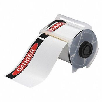 BRADY Label Vinyl Red/White/Black, 41F252