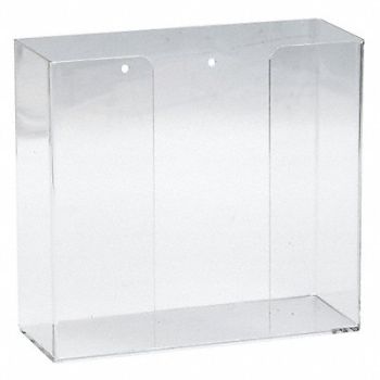 BRADY Glove Dispenser Acyrlic 2 Boxes, 41F368