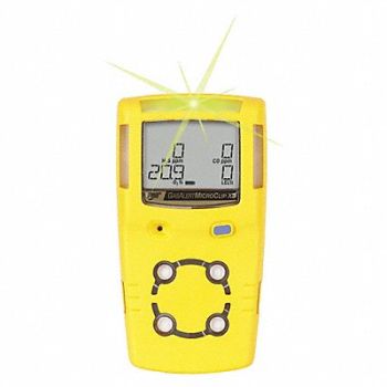 BW TECHNOLOGIES Multi-Gas Detector O2 H2S CO Yellow, 48PH44