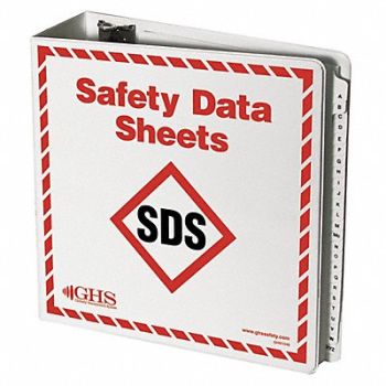 GHS SAFETY SDS Binder With A-Z Dividers, 41G465
