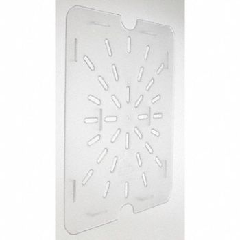 CRESTWARE Drain Tray Polycarbonate Half 10-1/4 In, 41G545