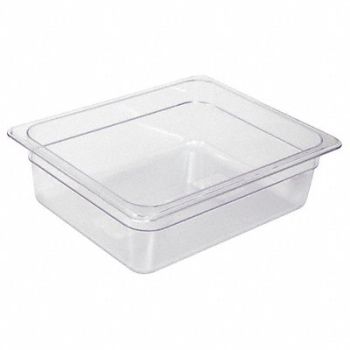 CRESTWARE Food Pan Polycarbonate Half 12-3/4 In, 41G546