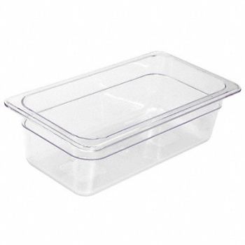 CRESTWARE Food Pan Polycarbonate Third 12-3/4 In, 41G552