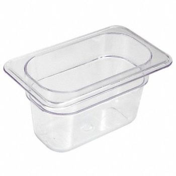 CRESTWARE Food Pan Polycarbonate Ninth 7 In, 41G559