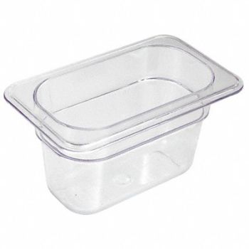 CRESTWARE Food Pan Polycarbonate Ninth 7 In, 41G560