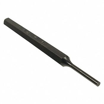 MAYHEW PRO Pin Punch 4-3/4in L 1/8in Tip Steel BO, 41GK35