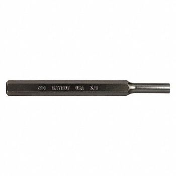 MAYHEW PRO Pin Punch 6in L 3/8in Tip Steel BO, 41GK42