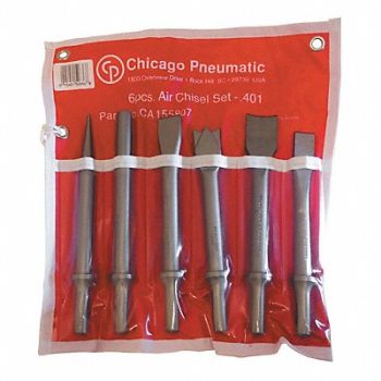 CHICAGO PNEUMATIC Chisel Set Round Shank Shape 0.401 in, 41GP68