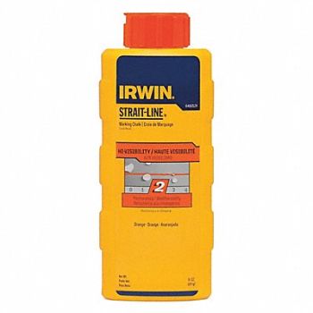 IRWIN INDUSTRIAL TOOL CO. Chalk Line Orange 8 oz High Visibility, 41GR90