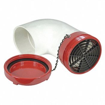 MOON AMERICAN Dry Hydrant 90 Adapter 4-1/2 Male, 41H518