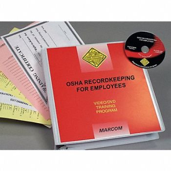 MARCOM DVD Spanish OSHA Recordkeeping Employee, 41J363