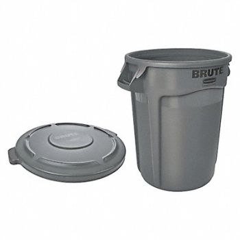 RUBBERMAID COMMERCIAL PRODUCTS Utility Container 32 gal Gray, 41MX87