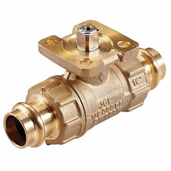 JOHNSON CONTROLS Ball Valve 2 Way SS Trim Press End 1 In, 41P752