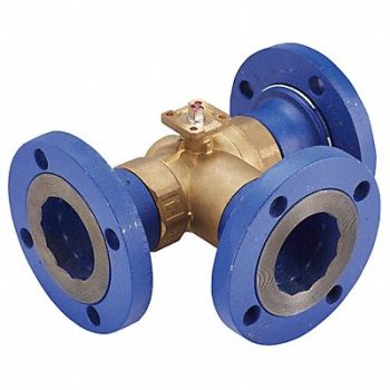 JOHNSON CONTROLS Ball Valve 3 Way SS Trim Flanged 4, 41P816