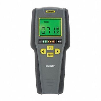 GENERAL Pinless Moisture Meter 0-53Pct Softwood, 41R114