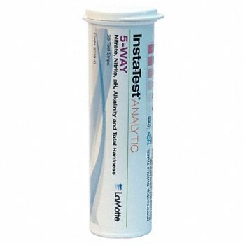 LAMOTTE Test Strips 5in1 Nitrate pH Alkalinity, 41V896