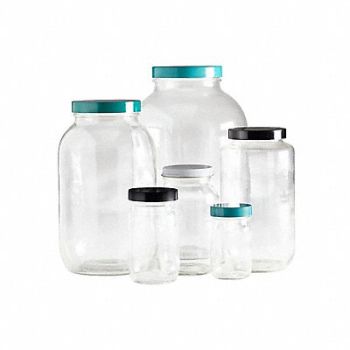 QORPAK Precleaned Bottle 240mL Glass Wide PK24, 41W147