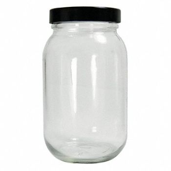 QORPAK Bottle 240mL Glass Wide PK24, 41U226