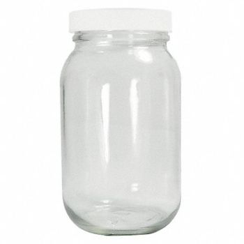 QORPAK Safety Coated Bottle 240mL Gls Wide PK24, 41W225