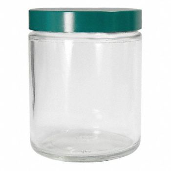 QORPAK Precleaned Jar 240mL Glass Wide PK24, 41W259