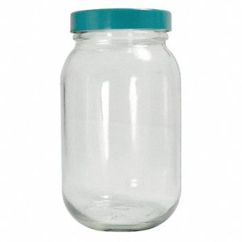 QORPAK Safety Coated Bottle 3840mL Gls Wide PK4, 41W229