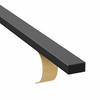 GRAINGER APPROVED EPDM Neoprene SBR Strip L 25 ft Black, 420C31