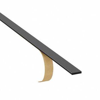 GRAINGER APPROVED EPDM Neoprene SBR Strip L 50 ft Black, 420C40
