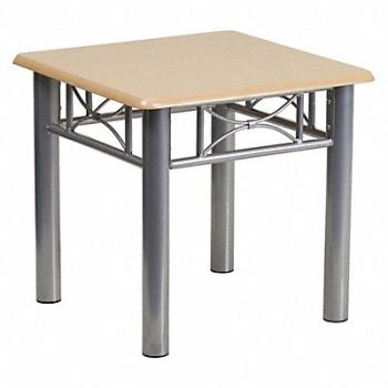 FLASH FURNITURE End Table Natural Tabletop Square, 420G69