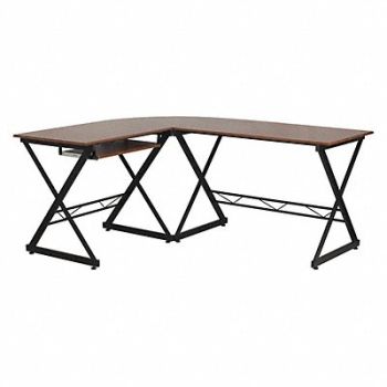 FLASH FURNITURE Office Desk Overall 87 W Black Top, 420G90