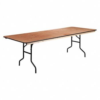 FLASH FURNITURE Folding Table Rectangle Wood 96 L 36 W, 420H12