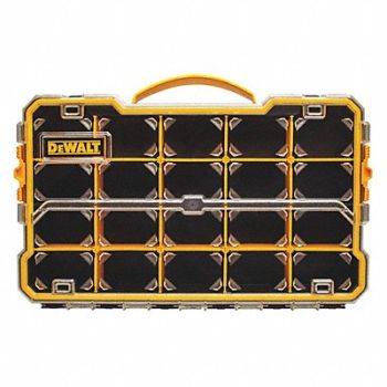 DEWALT Comprt Bx Integ Snaps Blk/Ylw 2.875 in, 420H33