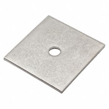 GRAINGER APPROVED Sqr Wshr NGrd SS 1/4 in 2x0.128in 1PK, 420N81