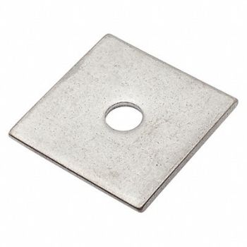GRAINGER APPROVED Sqr Wshr NGrd SS 3/8 in 2x0.128in 1PK, 420N84
