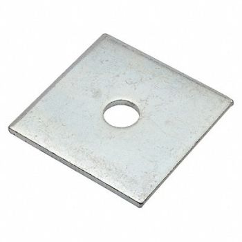 GRAINGER APPROVED Sqr Wshr Znc Stl 3/8 in 2x0.128in 1PK, 420N86