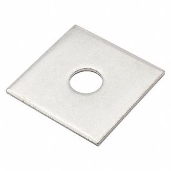 GRAINGER APPROVED Sqr Wshr NGrd SS 1/2 in 2x0.125in 1PK, 420N87