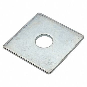 GRAINGER APPROVED Sqr Wshr Znc Stl 1/2 in 2x0.128in 1PK, 420N89
