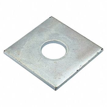 GRAINGER APPROVED Sqr Wshr Znc Stl 5/8 in 2x0.128in 1PK, 420N92