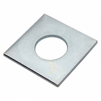 GRAINGER APPROVED Sqr Wshr Znc Stl 7/8 in 2x0.128in 1PK, 420N98