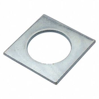 GRAINGER APPROVED Sqr Wshr Znc Stl 1 1/4 in 2x0.128in 1PK, 420P05
