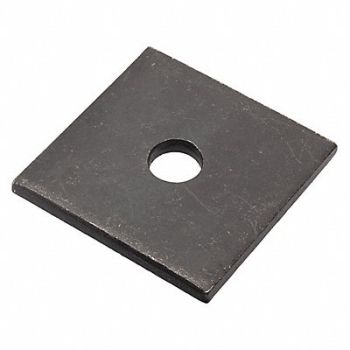 GRAINGER APPROVED Sqr Wshr BlkOx Stl 3/8 in 2x0.200in 1PK, 420P26