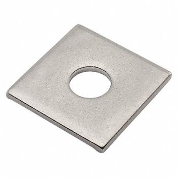 GRAINGER APPROVED Sqr Wshr NGrd SS 5/8 in 2x0.200in 1PK, 420P30