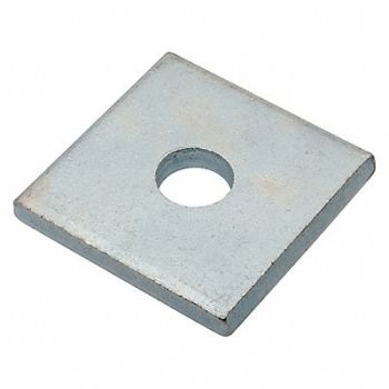 GRAINGER APPROVED Sqr Wshr Znc Stl 1/2 in 2x0.280in 1PK, 420P61