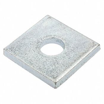GRAINGER APPROVED Sqr Wshr Znc Stl 5/8 in 2x0.265in 1PK, 420P62