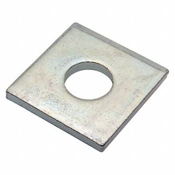 GRAINGER APPROVED Sqr Wshr Znc Stl 3/4 in 2x0.280in 1PK, 420P63